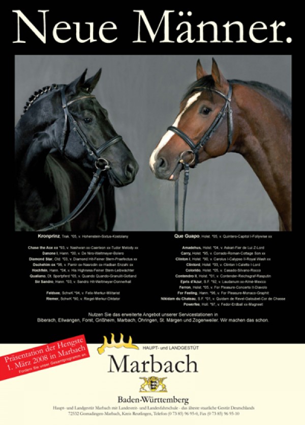 Affiche Haupt- und Landgestut MARBACH