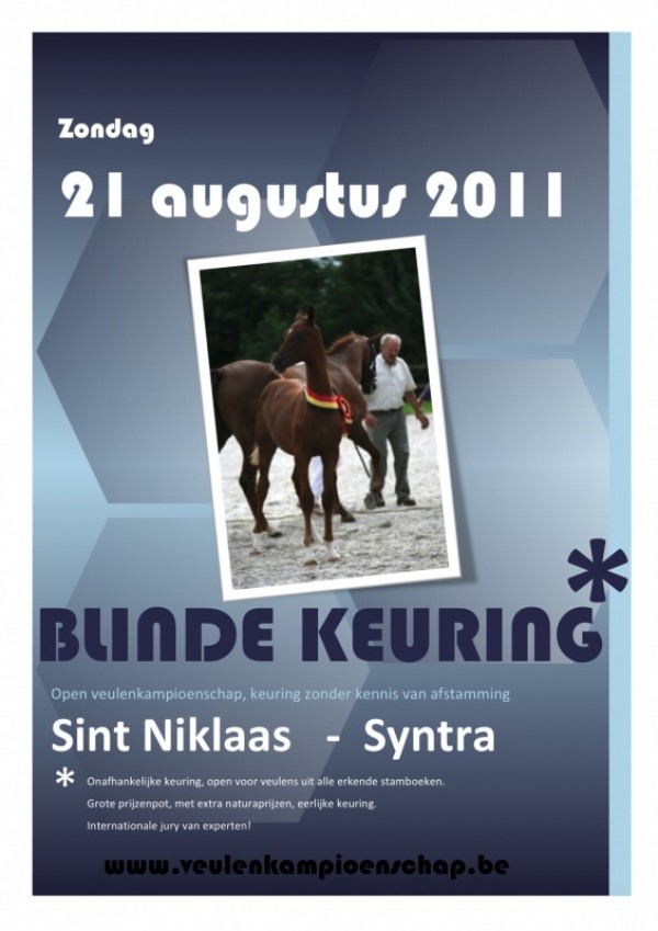 De Inschrijvingen zijn open!!   Schrijf nu in voor de Blinde keuring!